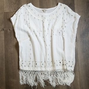Lucky Brand fringe boho top